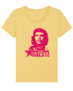 viva magenta Tricou mânecă scurtă guler larg fitted Damă Expresser