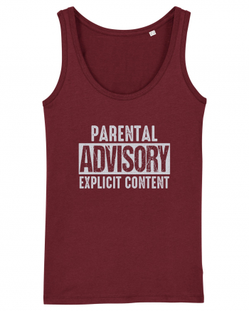 Parental Advisory Explicit Content Burgundy