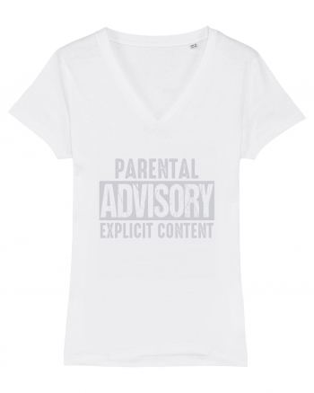 Parental Advisory Explicit Content White