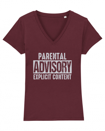 Parental Advisory Explicit Content Burgundy