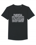 Parental Advisory Explicit Content Tricou mânecă scurtă guler larg Bărbat Skater