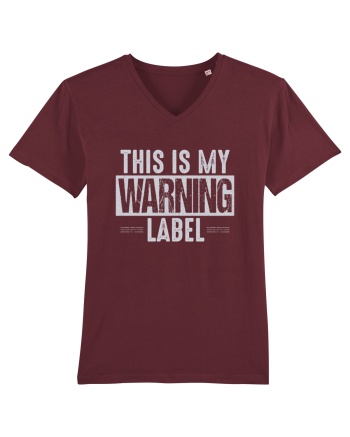 This Is My Warning Label Burgundy