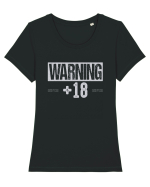 Warning +18 Tricou mânecă scurtă guler larg fitted Damă Expresser