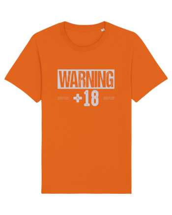 Warning +18 Bright Orange