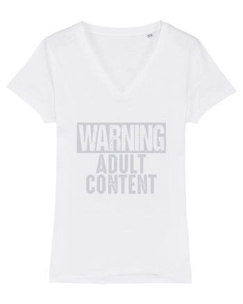 Warning Adult Content White
