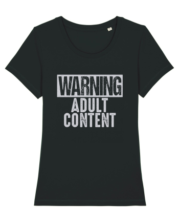 Warning Adult Content Black