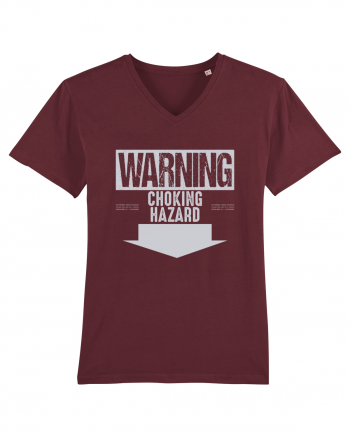 Warning Choking Hazard Burgundy