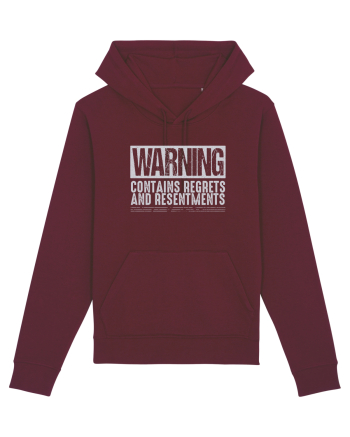 Warning Contains Regrets And Resentments Burgundy