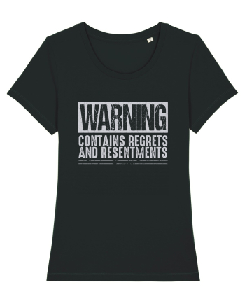 Warning Contains Regrets And Resentments Black