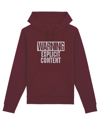 Warning Explicit Content Burgundy