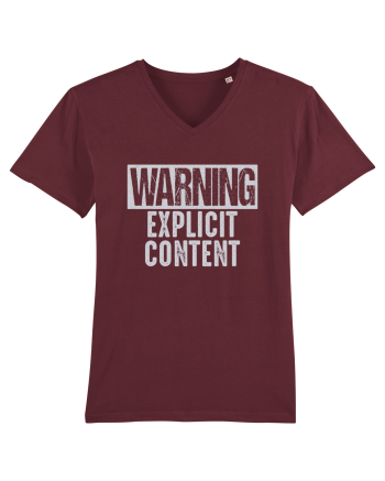 Warning Explicit Content Burgundy