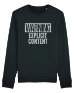 Warning Explicit Content Bluză mânecă lungă Unisex Rise