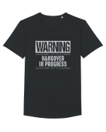 Warning Hangover In Progress Tricou mânecă scurtă guler larg Bărbat Skater
