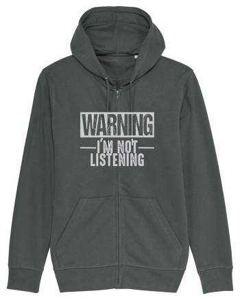 Warning I'm Not Listening Anthracite