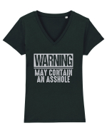 Warning May Contain An Asshole Tricou mânecă scurtă guler V Damă Evoker