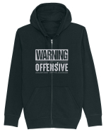 Warning Offensive Hanorac cu fermoar Unisex Connector