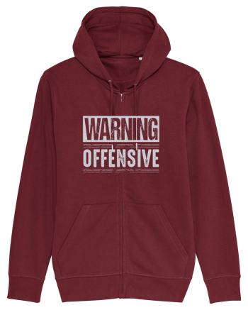 Warning Offensive Burgundy