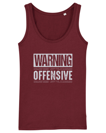 Warning Offensive Burgundy