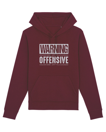 Warning Offensive Burgundy