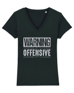 Warning Offensive Tricou mânecă scurtă guler V Damă Evoker