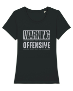Warning Offensive Tricou mânecă scurtă guler larg fitted Damă Expresser