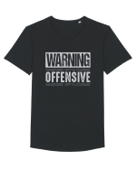 Warning Offensive Tricou mânecă scurtă guler larg Bărbat Skater