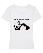ÎMI PLACE SĂ DORM Tricou mânecă scurtă guler larg fitted Damă Expresser