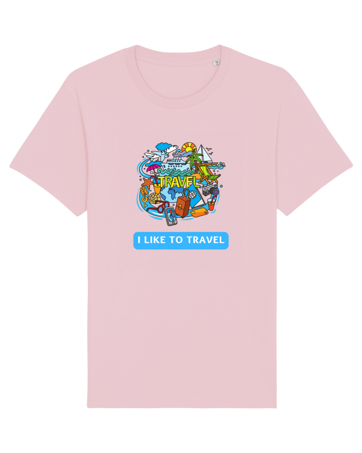 Tricou mânecă scurtă Unisex Rocker Cotton Pink