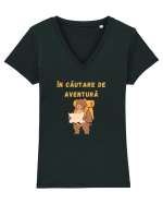 ÎN CĂUTARE DE AVENTURĂ Tricou mânecă scurtă guler V Damă Evoker