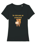ÎN CĂUTARE DE AVENTURĂ Tricou mânecă scurtă guler larg fitted Damă Expresser