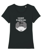 VACANȚĂ ÎN MINTEA MEA Tricou mânecă scurtă guler larg fitted Damă Expresser