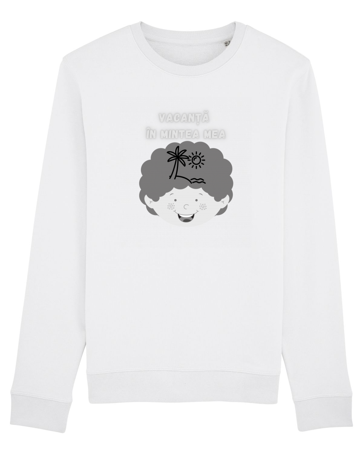 Bluză mânecă lungă Unisex Rise White