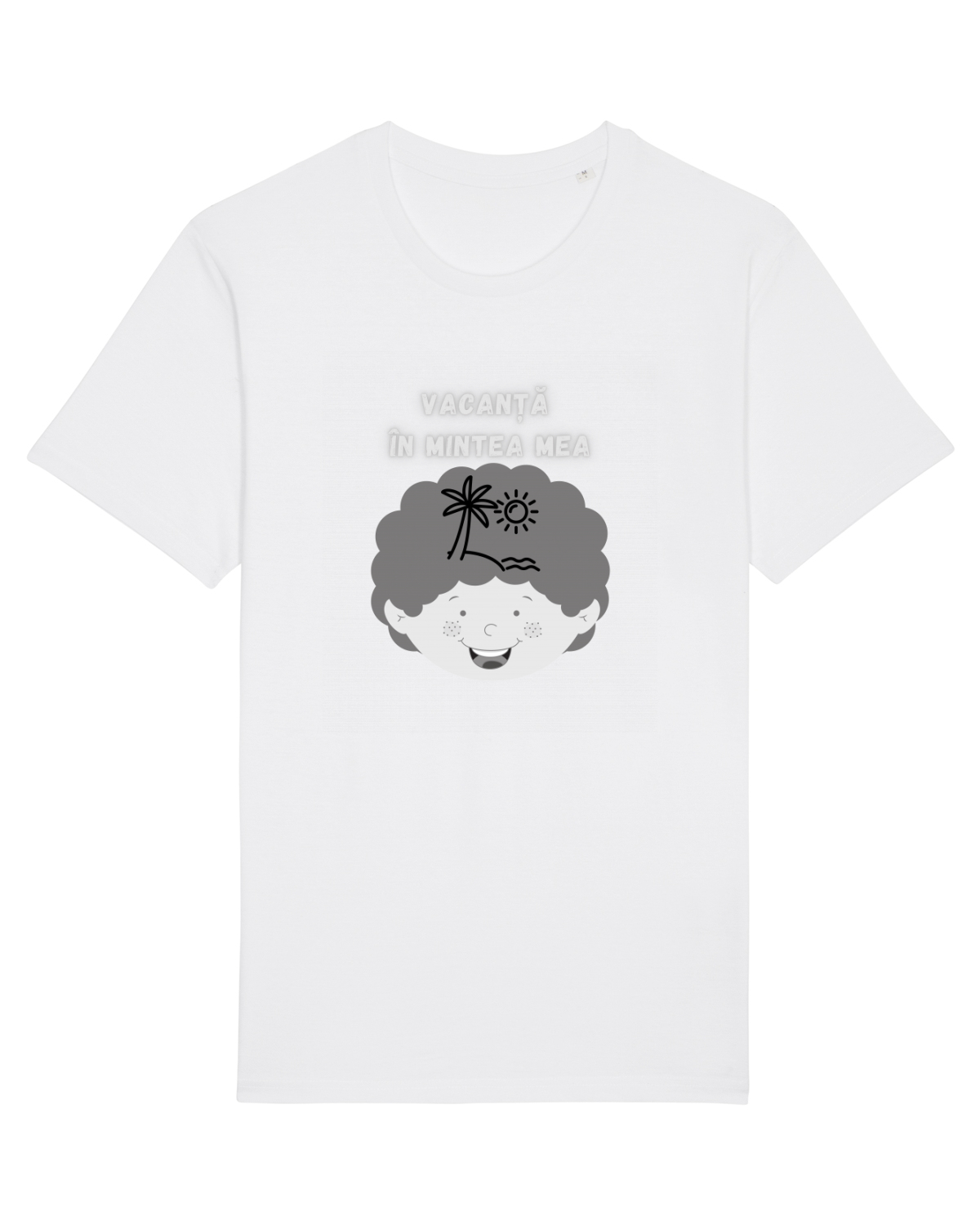 Tricou mânecă scurtă Unisex Rocker White