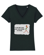 EU NU SUNT SLAB Tricou mânecă scurtă guler V Damă Evoker
