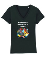 NU SUNT HAOTIC, DOAR CREATIV CU ORDINEA Tricou mânecă scurtă guler V Damă Evoker