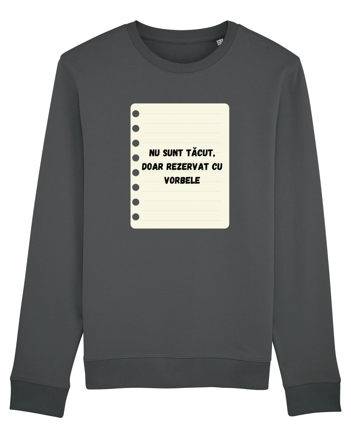 Bluză mânecă lungă Unisex Rise Anthracite