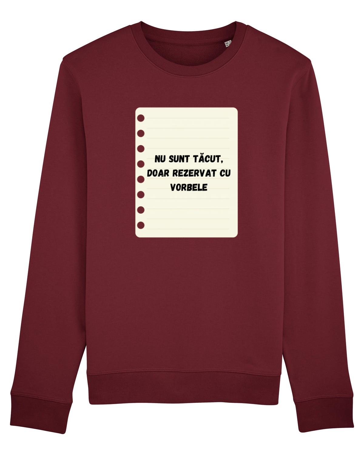 Bluză mânecă lungă Unisex Rise Burgundy