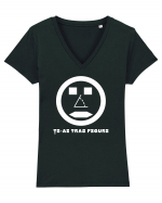 ȚI-AI TRAS FIGURI Tricou mânecă scurtă guler V Damă Evoker