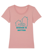 BIGGER IS BETTER Tricou mânecă scurtă guler larg fitted Damă Expresser