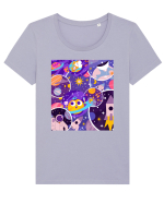 ÎN ALT UNIVERS Tricou mânecă scurtă guler larg fitted Damă Expresser
