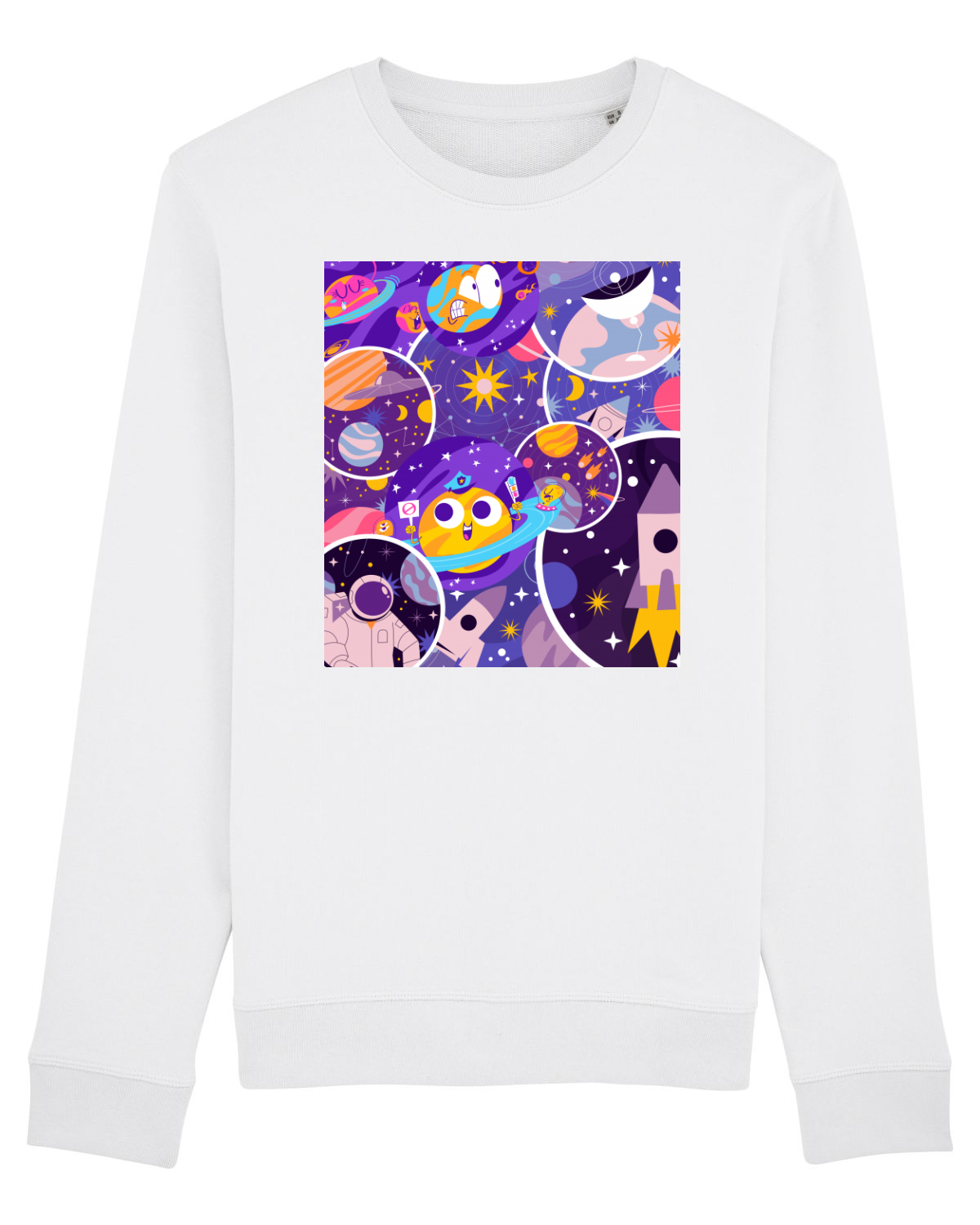 Bluză mânecă lungă Unisex Rise White