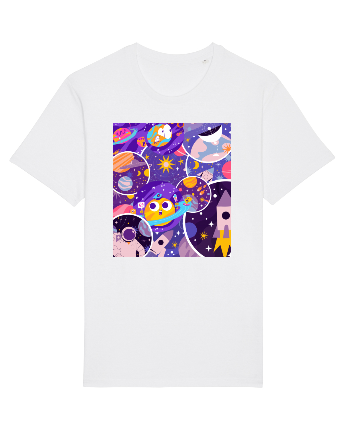 Tricou mânecă scurtă Unisex Rocker White