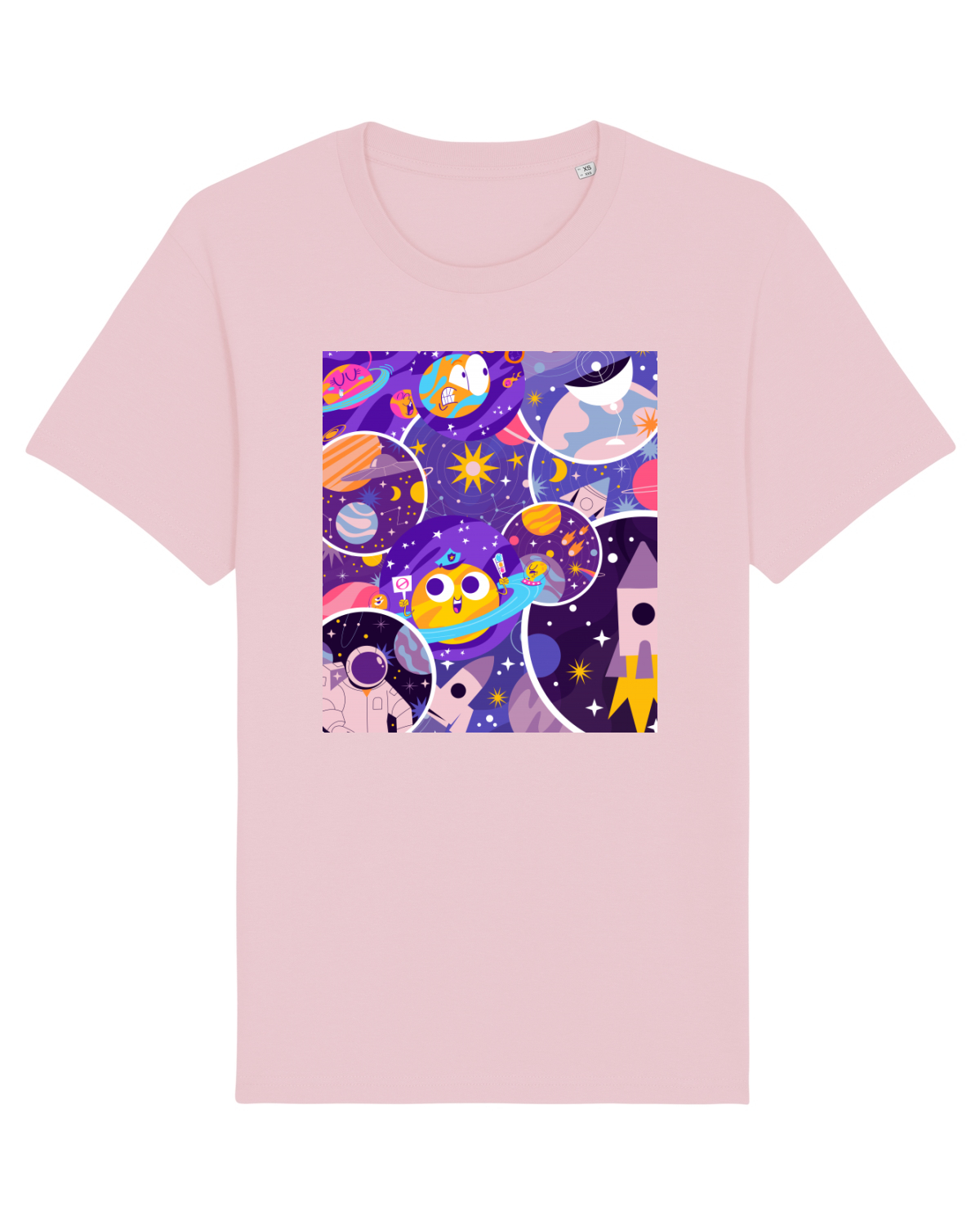 Tricou mânecă scurtă Unisex Rocker Cotton Pink