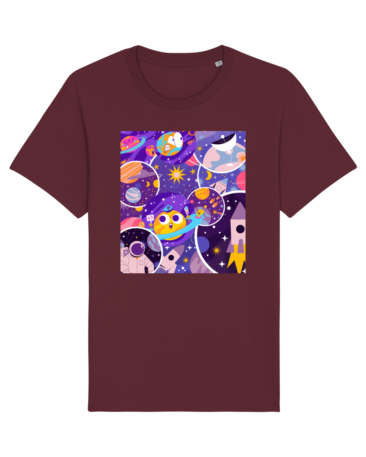 Tricou mânecă scurtă Unisex Rocker Burgundy