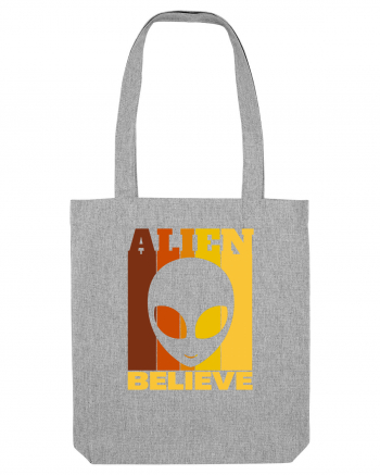 Retro Vintage Alien Heather Grey