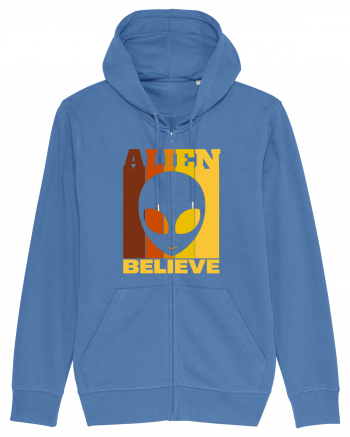 Retro Vintage Alien Bright Blue