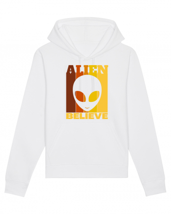 Retro Vintage Alien White