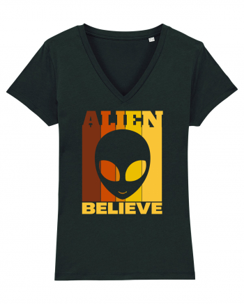 Retro Vintage Alien Black