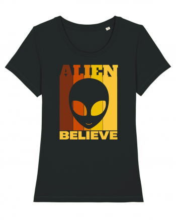 Retro Vintage Alien Black