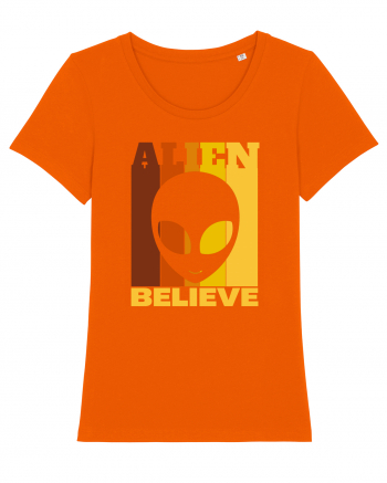 Retro Vintage Alien Bright Orange